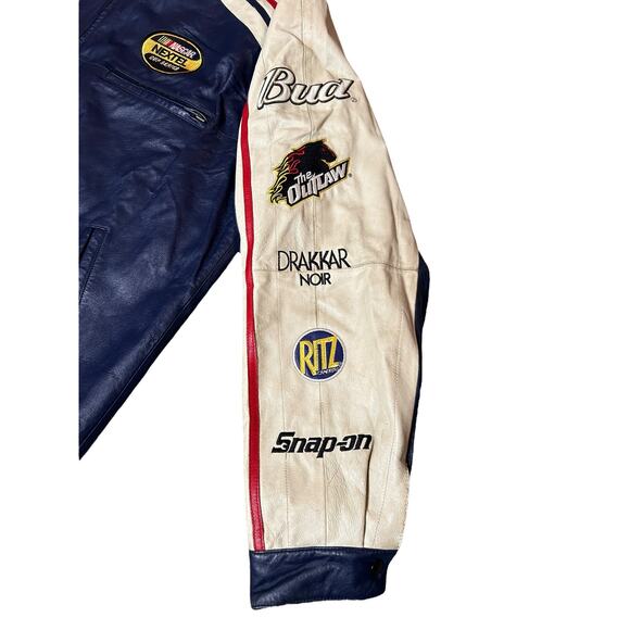 Vintage Nascar Dale Earnhardt Budweiser Racing Leather Jacket - Picture 5 of 13